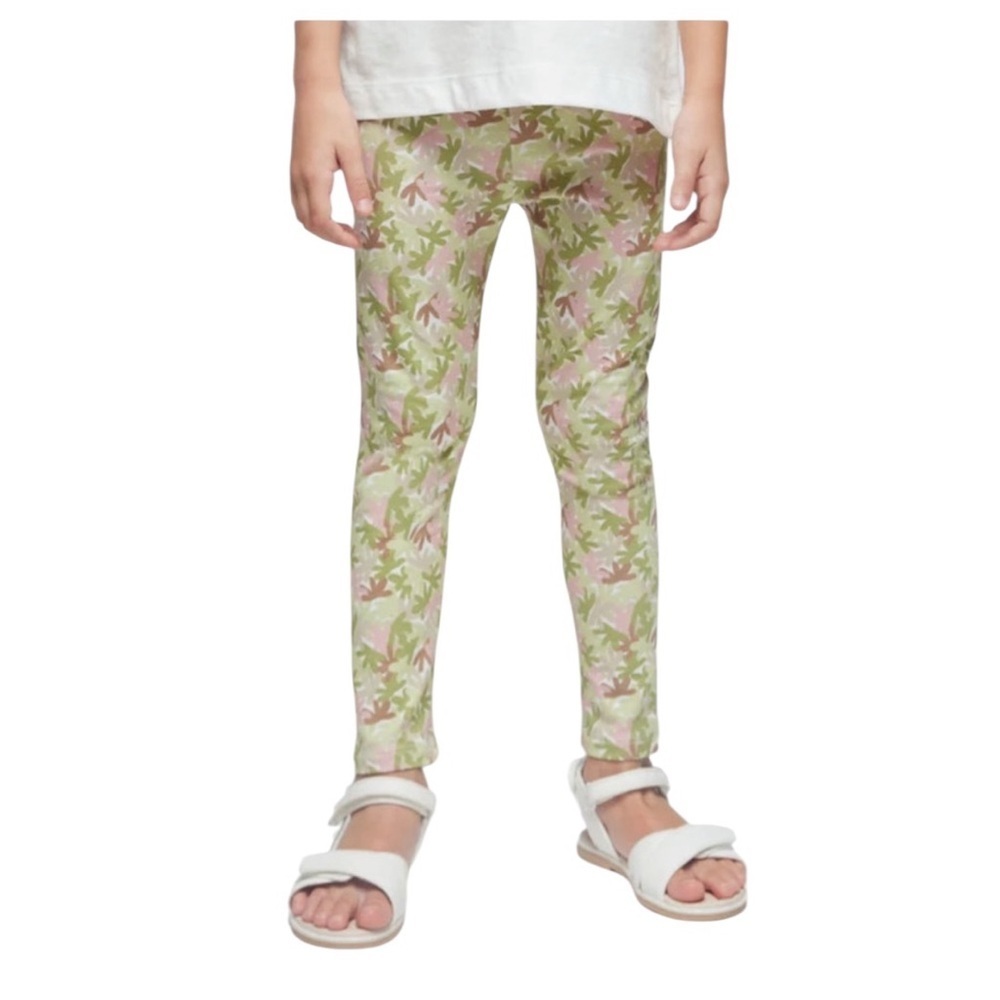 Mayoral| Kids Girls Leaves Apple Green Leggings -Size 7 Years
